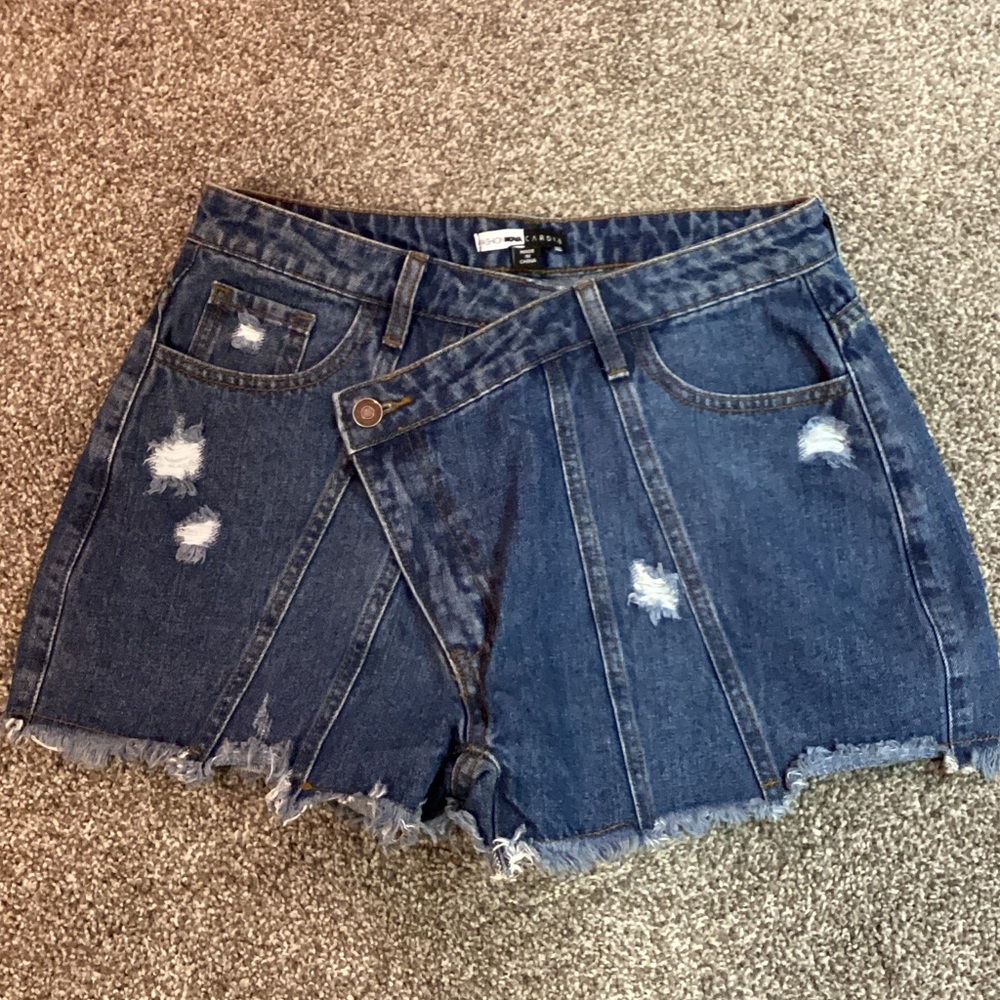 Fashion Nova Distressed Blue Jean Shorts